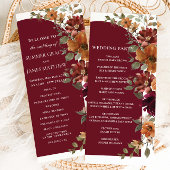 Programme Mariage d'arc floral Bourgogne