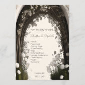 Programme Mariage d'arche botanique romantique (Devant)