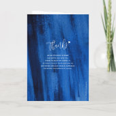 Programme Mariage d'art abstrait bleu saphir (Dos)