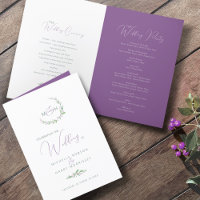 Mariage d'art monogramme de baies pourpres et feui