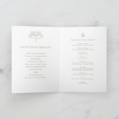 Programme Mariage d'art monogramme vert Sage (Intérieur)
