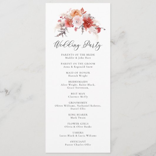 Programme Mariage d'automne de l'automne de l'automne de l'a (Dos)