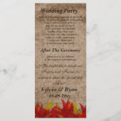 Programme mariage de automne (Dos)