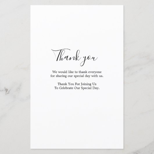 Programme mariage de automne (Dos)