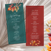 Programme Mariage de automne Boho turquoise