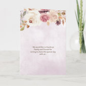 Programme Mariage de automne Citrouille aquarelle (Dos)