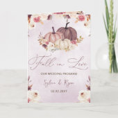 Programme Mariage de automne Citrouille aquarelle (Devant)