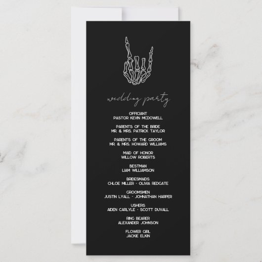 Programme Mariage de automne Dark Moody (Dos)