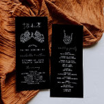 Programme Mariage de automne Dark Moody<br><div class="desc">Il s'agit d'un modèle de programme de mariage d'inspiration gothique avec des mains squelettes et un design sombre moody. Modifiez la plupart du texte TOUTES les couleurs pour rendre ce programme de mariage humoristique adapté à vos besoins d'événement style personnel. Sélectionnez "personnaliser ce modèle" pour voir toutes les options d'édition...</div>