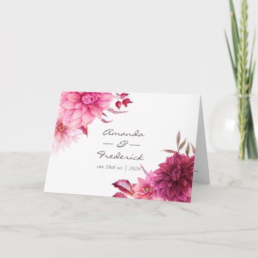 Programme Mariage de automne d'automne de Bourgogne et de Br (Devant)