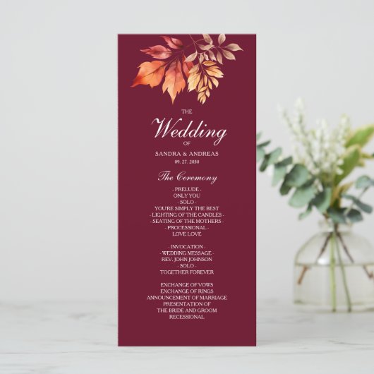 Programme Mariage de automne de Bourgogne (Debout devant)