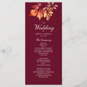 Programme Mariage de automne de Bourgogne (Devant)