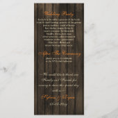Programme Mariage de automne de prune de bois de barnwood pr (Dos)