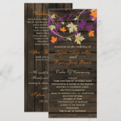 Programme Mariage de automne de prune de bois de barnwood pr (Devant / Derrière)
