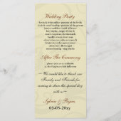 programme mariage de automne orange (Dos)