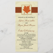 programme mariage de automne orange (Devant)