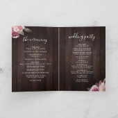 Programme Mariage de bois rustique mauve et mûrier (Intérieur)