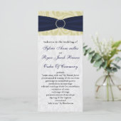 Programme Mariage de boucle diamante du ruban jaune FAUX Nav (Debout devant)