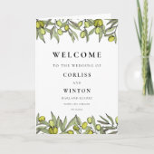 Programme Mariage de branche Olive moderne (Devant)