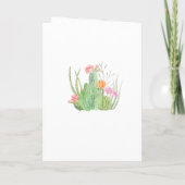 Programme Mariage de cactus aquarelle (Dos)