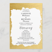 Programme Mariage de cadre Or tendance moderne (Devant)