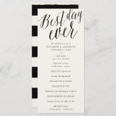 Programme Mariage de calligraphie de script simple le meille (Devant / Derrière)