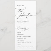 Programme Mariage de calligraphie manuscrite moderne et élég (Devant)