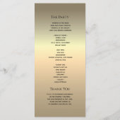 Programme Mariage de calligraphie moderne simple (Dos)