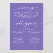 Programme Mariage de champ fleur sauvage (Dos)