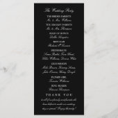 Programme Mariage de chat noir Whimsical moderne (Dos)