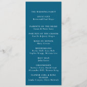 Programme Mariage de chronologie minimaliste bleu (Dos)