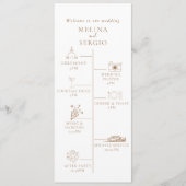 Programme Mariage de chronologie minimaliste Brown (Devant)