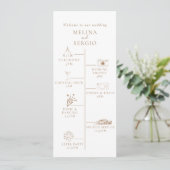 Programme Mariage de chronologie minimaliste Brown (Debout devant)