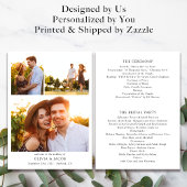 Programme Mariage de collage photo minimaliste