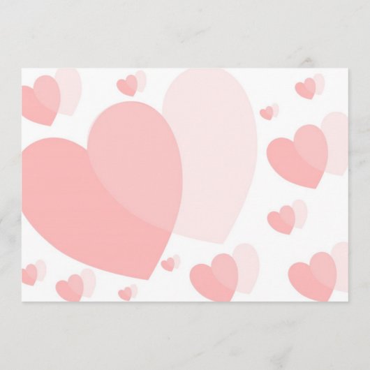 Programme Mariage de conception Coeurs de couleur rose (Dos)