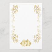 Programme Mariage de conception de cloches de couleur or (Dos)