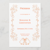 Programme Mariage de conception de défilement des cloches (Devant)