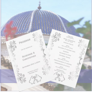Programme Mariage de conception de défilement Silver Bells
