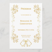 Programme Mariage de conception Gold Bells (Devant)