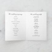 Programme Mariage de couronne de Fleur sauvage blanc et noir (Intérieur)