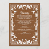 Programme Mariage de cow-boy de style western marron Program (Dos)