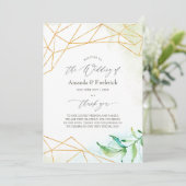 Programme Mariage de cristal géométrique aquarelle (Debout devant)