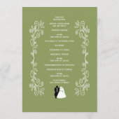 Programme Mariage De Défilement Sage Green Bride Et Groom (Dos)