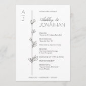 Programme Mariage de diviseur floral biologique moderne (Devant)