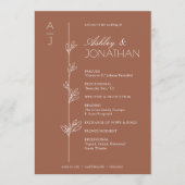 Programme Mariage de diviseur floral biologique moderne (Devant)