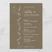 Programme Mariage de diviseur floral biologique moderne (Devant)