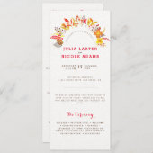 Programme Mariage de feuillage de Fleur sauvage Boho violet  (Devant / Derrière)