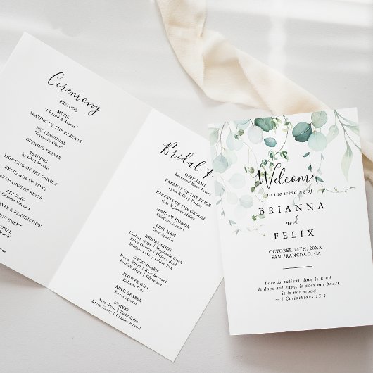 Programme Mariage de feuillage de l'Eucalyptus vert d'été