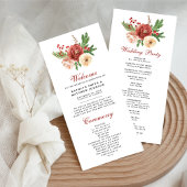 Programme Mariage de feuillage de Pin Floral Terracotta