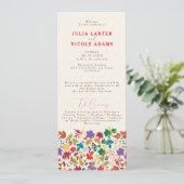 Programme Mariage de fleurs de prés pourpre jaune moutarde d (Debout devant)